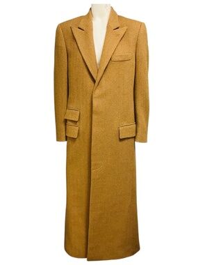 Ralph Lauren Collection Tan Classic Long Wool Coat